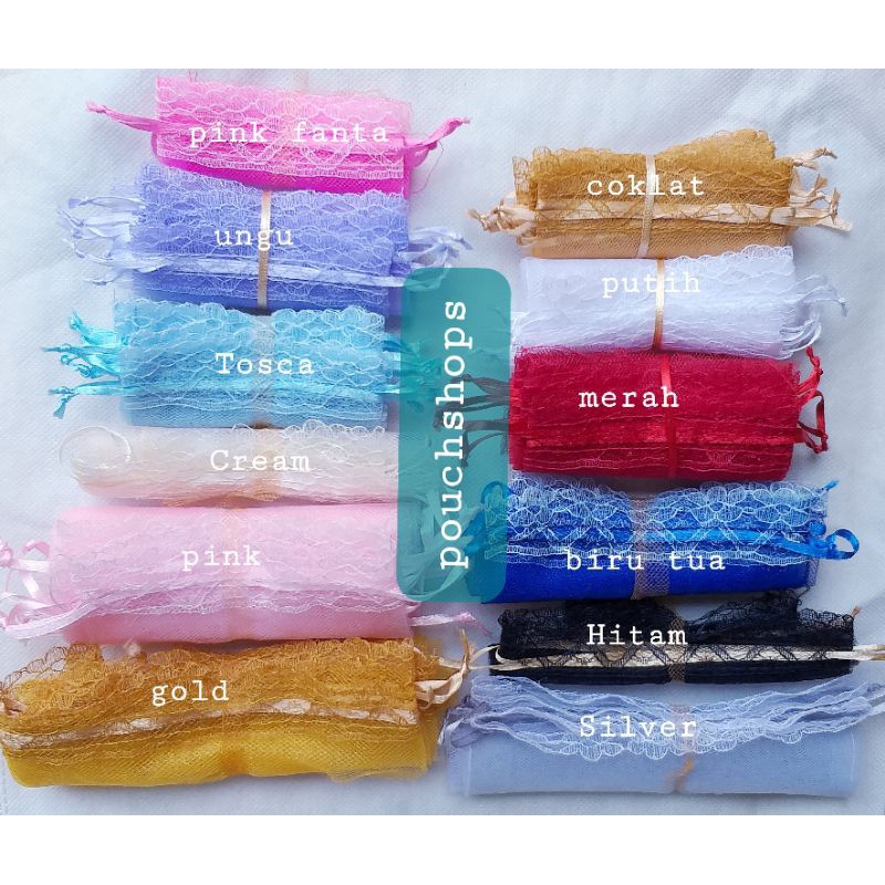 

50 pcs 8x14 cm pouch tile kemasan souvenir