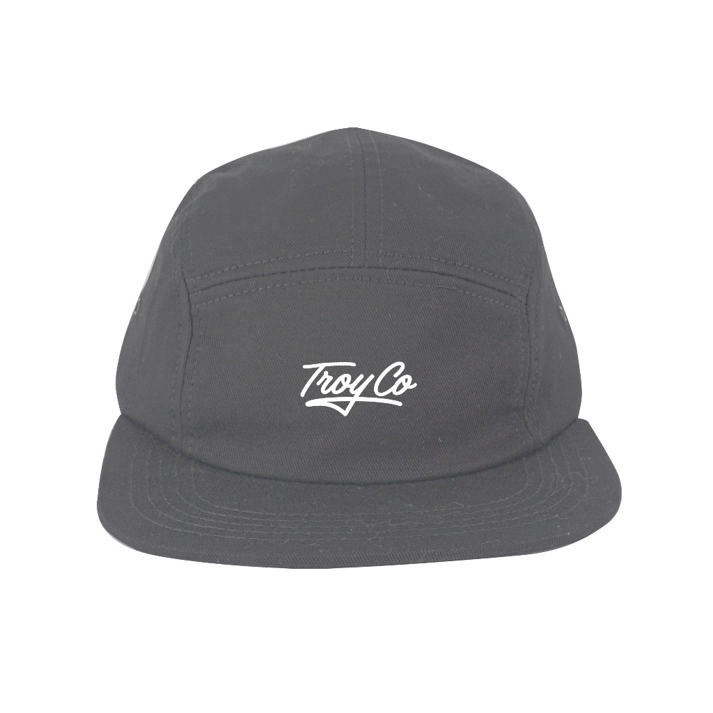Troy Company Five Panel Grey Straight - Topi 5 Panel Abu FPD 2917