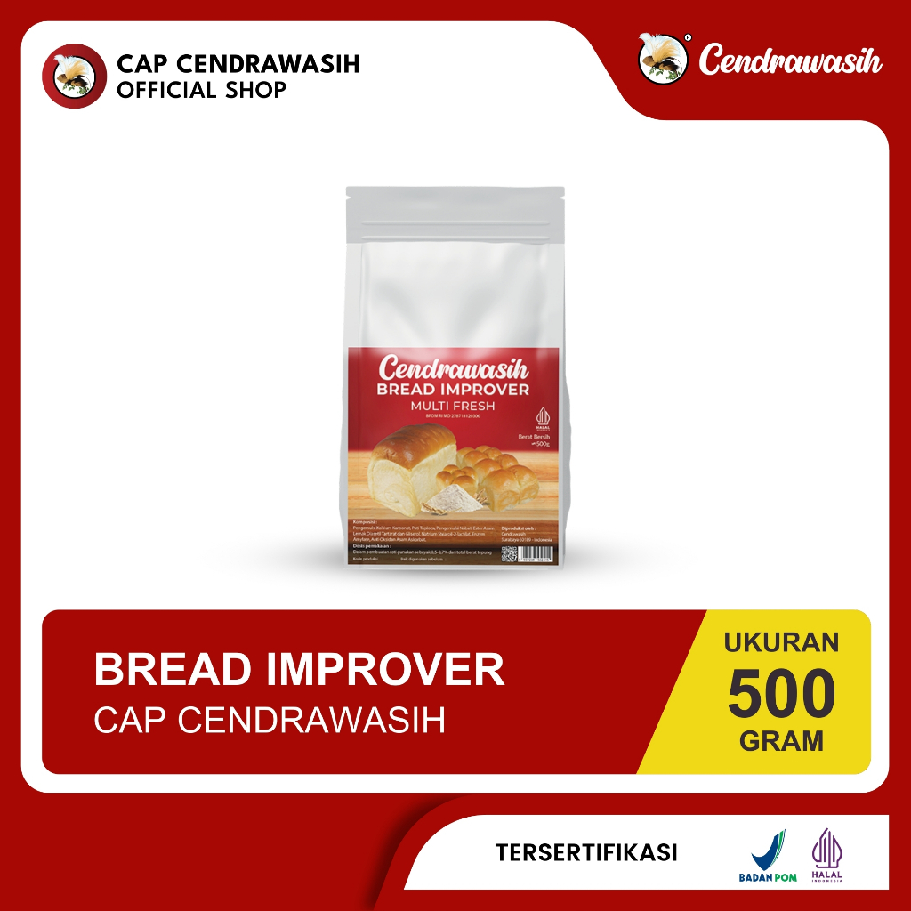 

Cap Cendrawasih Bread Improver Multi Fresh 500gr