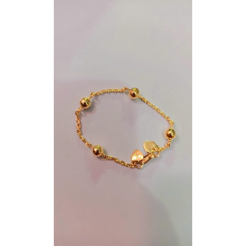 aksesoris gelang bola rantai titanium