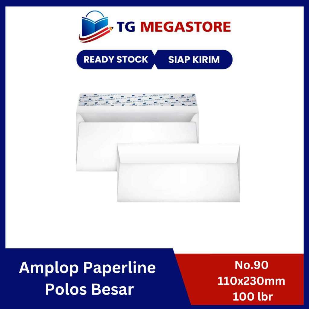 

Amplop Paperline Polos Besar ( No.90 ) 110x230mm - 100 lbr