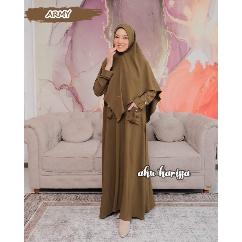 SET HIJAB AUDY ORIGINAL AKU KARISSA / MAYZA SET HIJAB ORI AKU KARISSA | GAMIS LEBARAN 2025 MODEL GAM