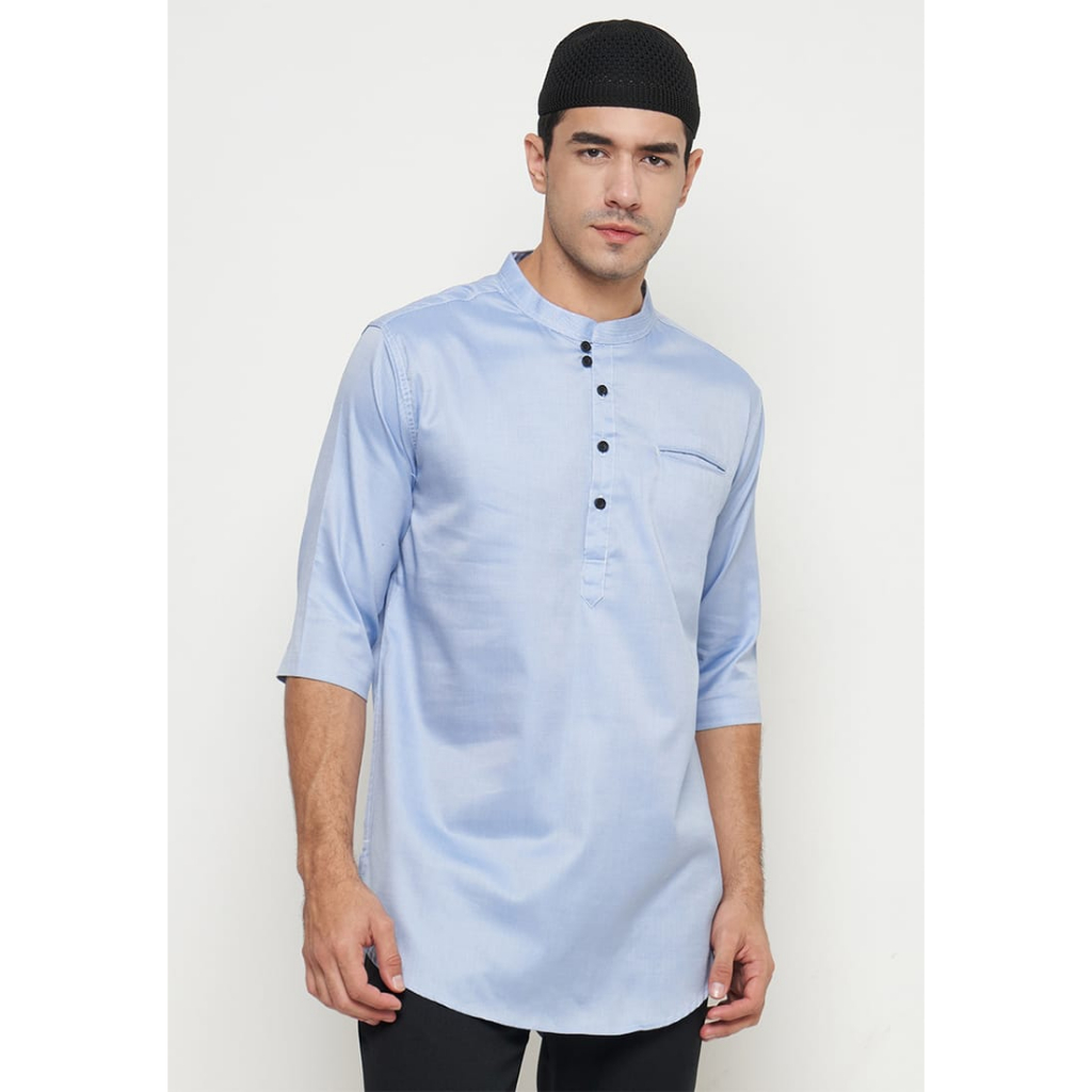 Baju Koko Kurta Pakistan Muslim Pria Thuba Premium Setengah Lengan