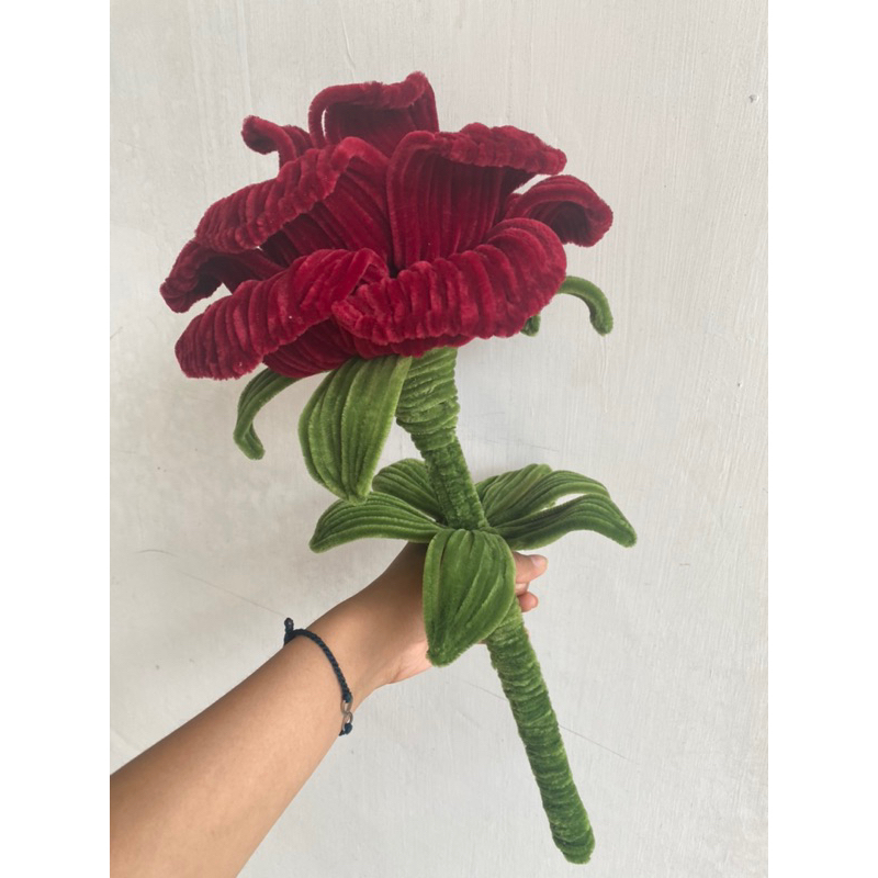 Bunga ROSE JUMBO / bunga mawar merah ukuran jumbo gift kado valentine