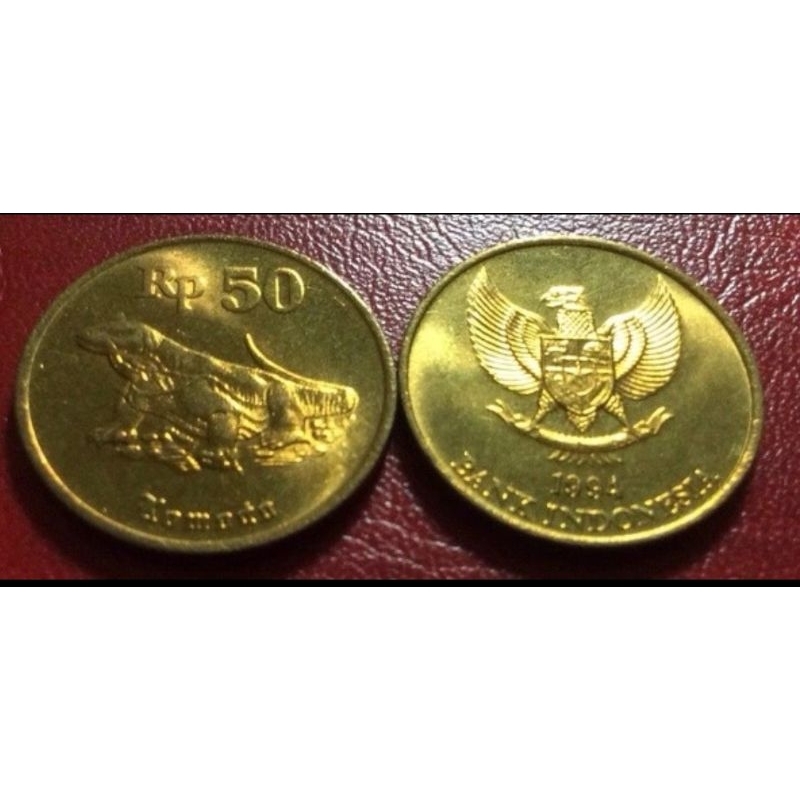 50 rupiah koin komodo lustre