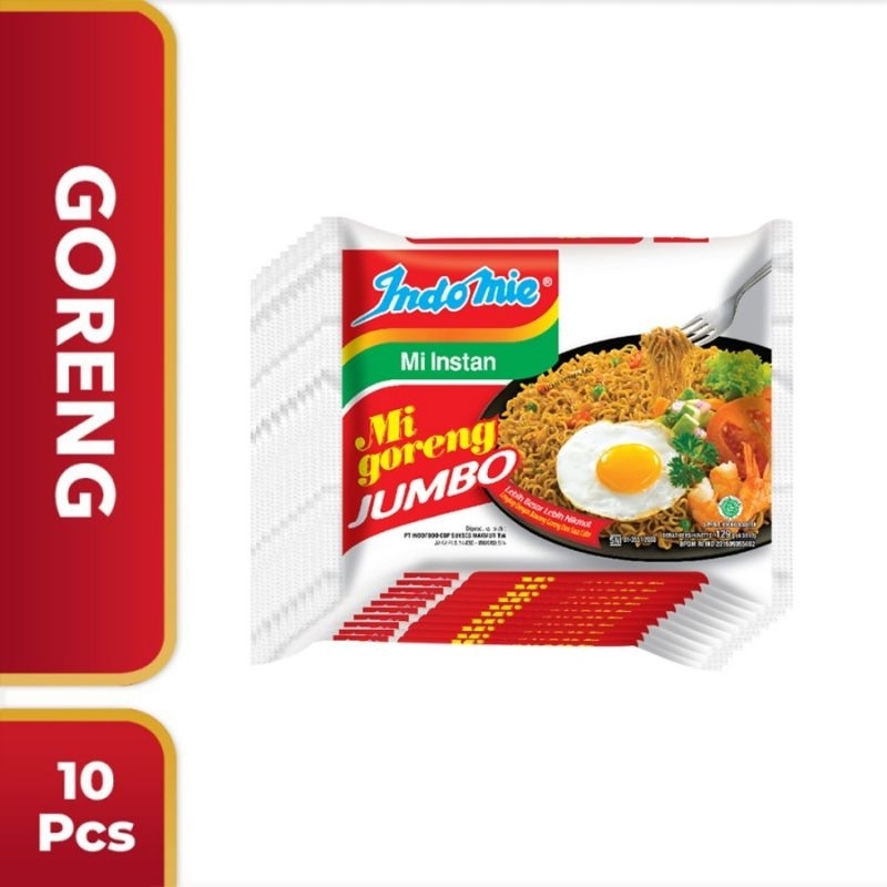 

Indomie Mi Instan Mie Goreng Spesial Jumbo Isi 10 pcs x 129gr
