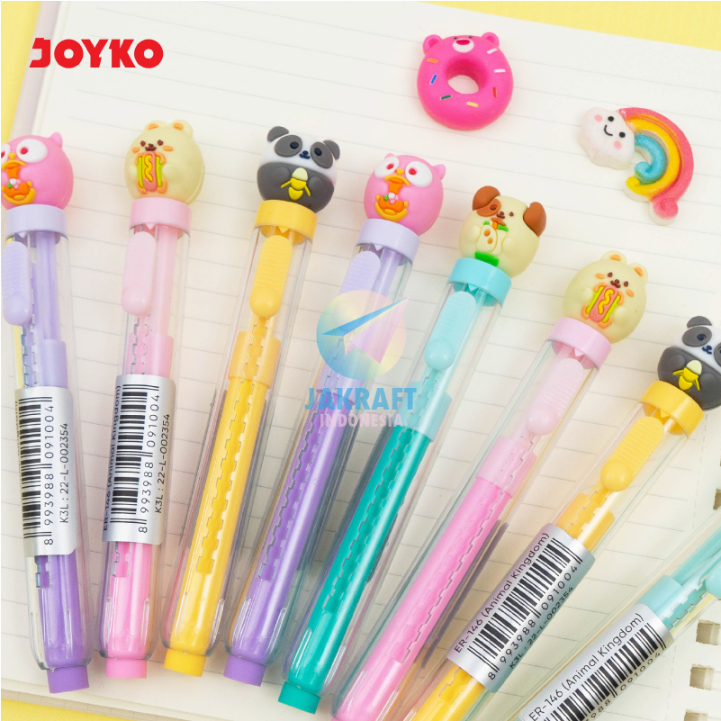 

(1 Pcs) Penghapus Mekanik + Bonus Refill Segala Pensil JOYKO ER-146 Animal Kingdom Model Mechanical Pencil Dust Free Clean Erasing Rubber Eraser Pasti Bersih Tanpa Ampas