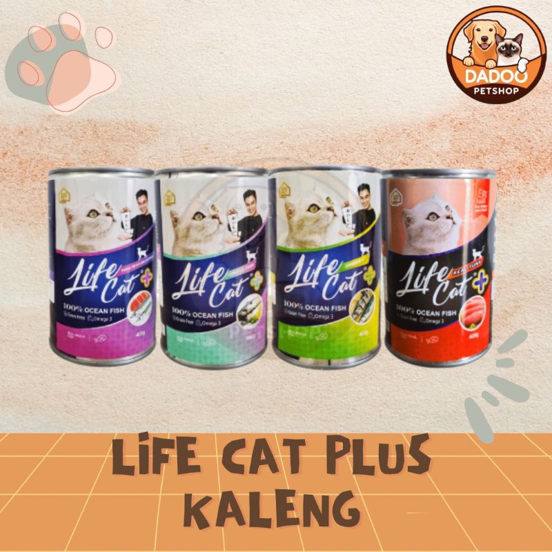 Life Cat Plus Wetfood Kaleng 400gr Makanan Kucing Basah Life Cat + Baim Wong Ikan Utuh