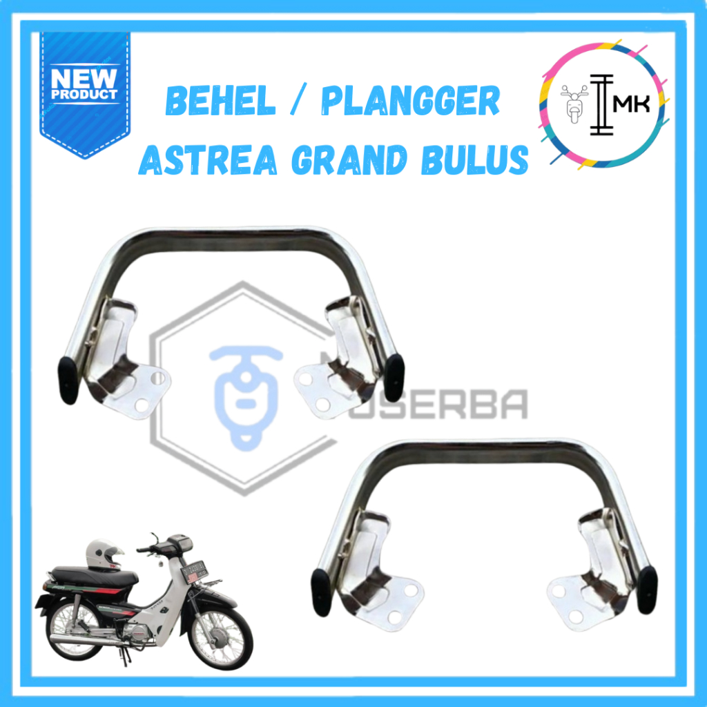 Behel Begel Grand Bulus / Planger Jok Belakang Honda Astrea Grand Bulus 91 92 Model Ori Tebal Crom