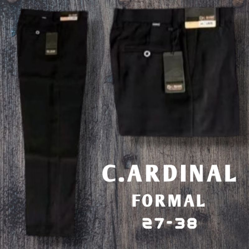 Celana jumbo 33-44 formal Cardinal hitam panjang/ Celana kantor cardinal hitam reguler pria big size