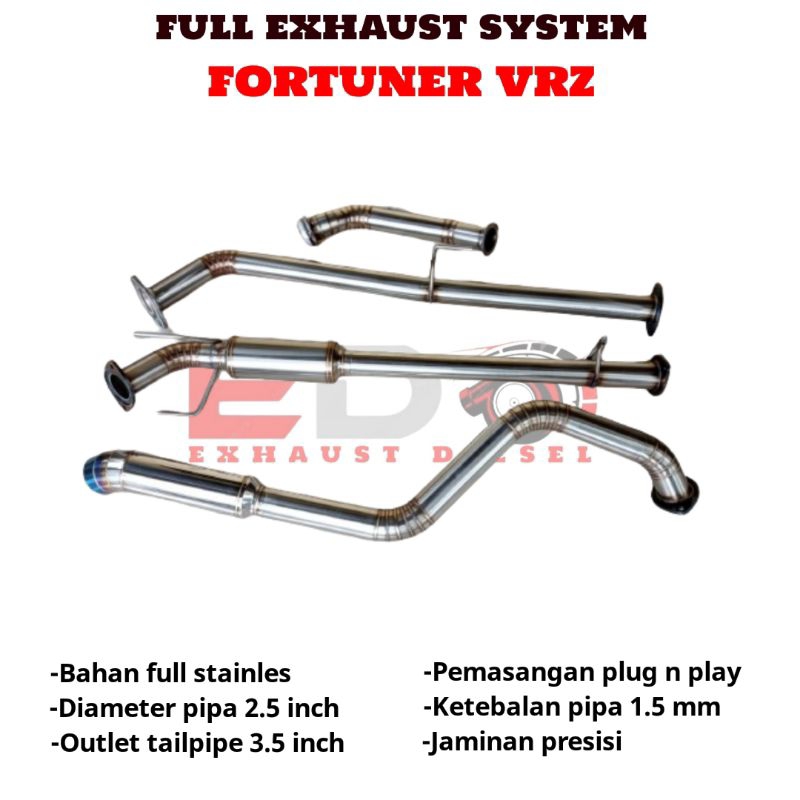 Knalpot Fortuner Vrz Full System