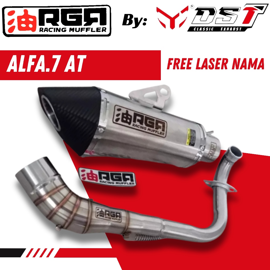 Knalpot Matic RGR Racing Exhaust Alfa.7 by Knalpot DST exhaust - Silent Bass Full Stainless BeAT, Va