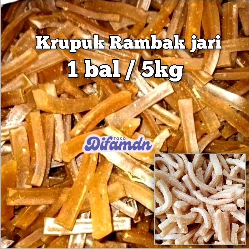 

( 1 bal ) krupuk Rambak jari Mentah 5 kg / krecek krupuk rambak jari