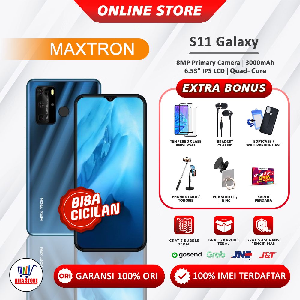 Maxtron S11 Galaxy RAM 4/32GB Layar 6,6" Garansi Resmi