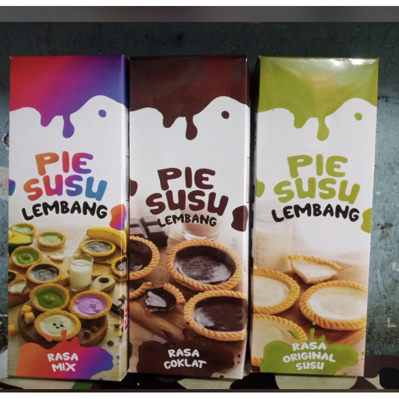 

Pie Susu Lembang 3 varian. Original susu, cokelat dan mix