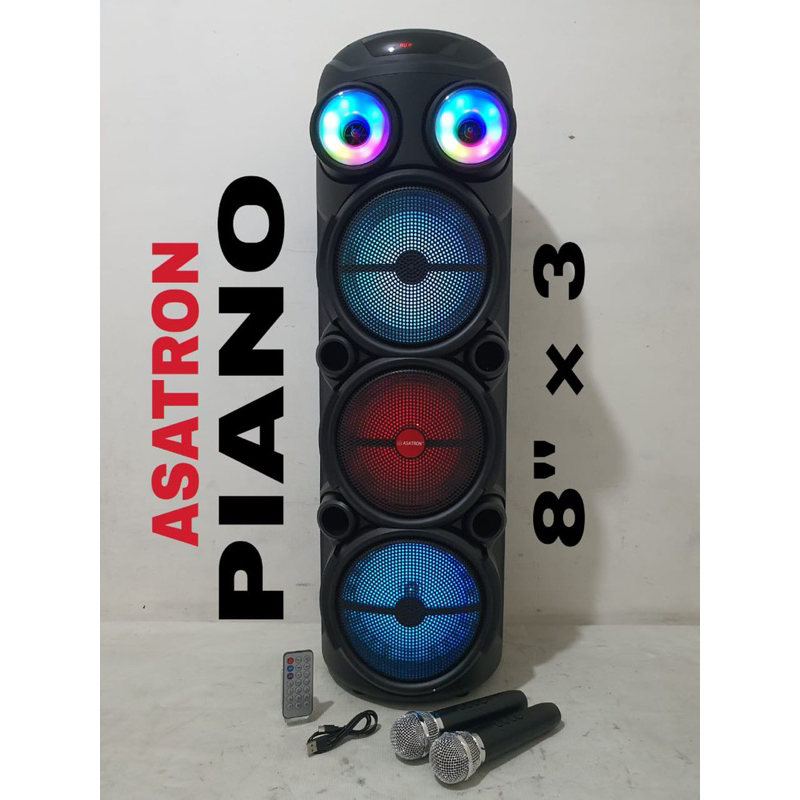 Asatron Piano Triple 8 Inch Asatron 3x8 inch Speaker Asatron Portable Speaker Asatron 3x8 inch Speak
