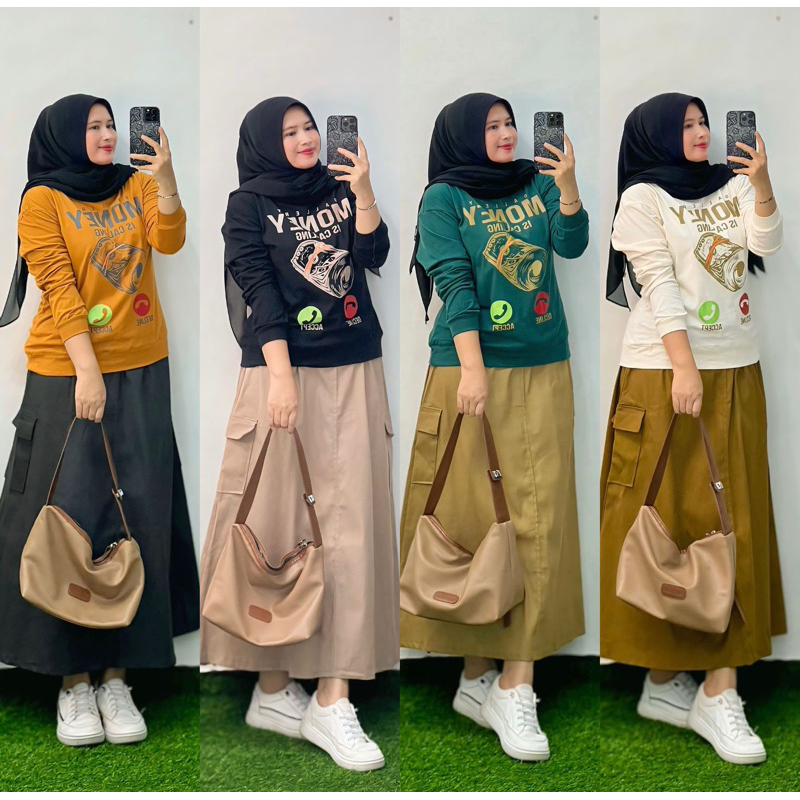 Hijab Hoodie Anak Motif Bunga