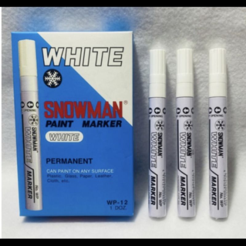 

spidol snowman white 1box isi 12pcs