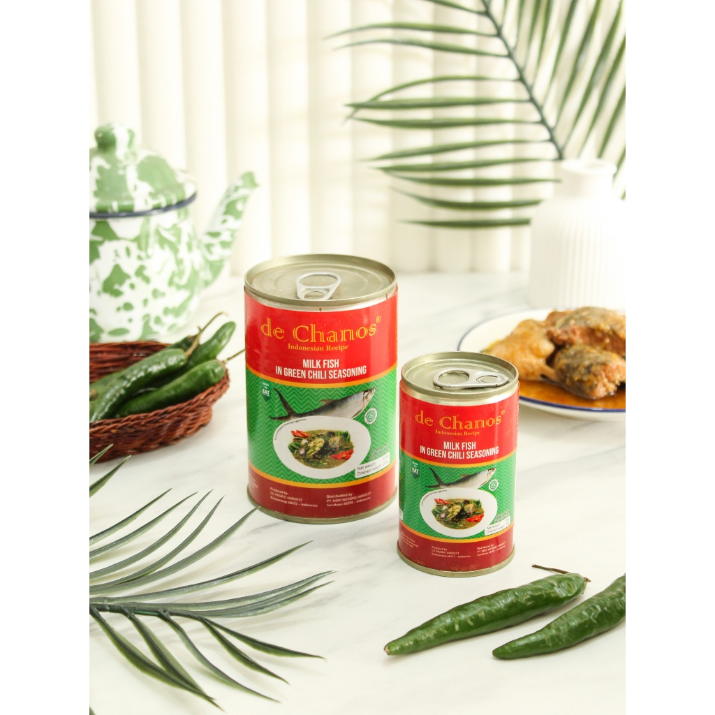 

DE CHANOS Ikan Sarden Bandeng Kaleng Rasa Cabe Ijo 155Gr/425Gr