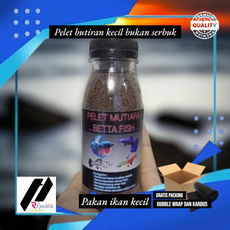 Pelet mutiara betta fish / pelet ikan kecil / pelet ikan hias / pakan ikan / pelet cupang / pakan cu
