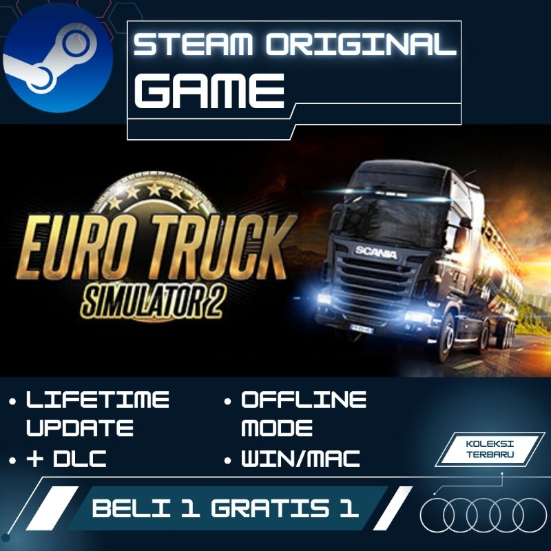 Euro Truck Simulator 2 + American Truck Simulator - Versi Resmi Steam 100% Original