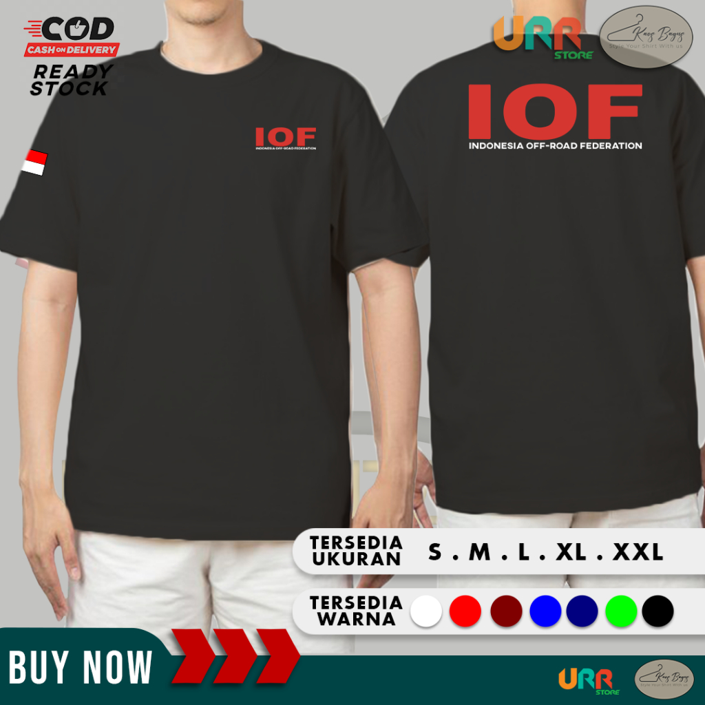 Kaos Baju IOF Indonesia Off-Road Federation | Cotton Combed 30s
