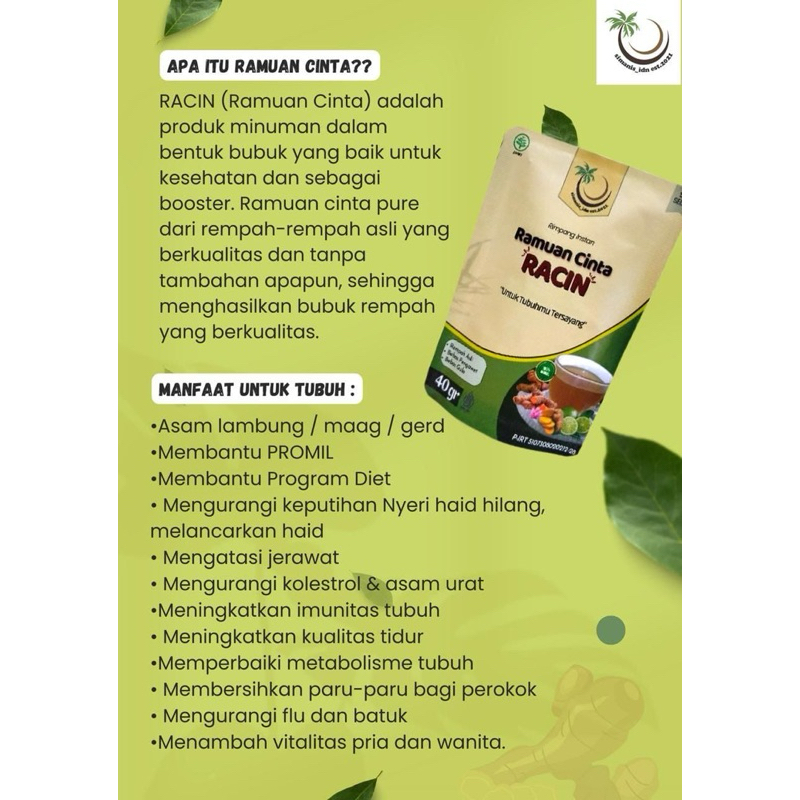 

(COD) RAMUAN CINTA / RESEP JSR DR ZAIDUL AKBAR / JAMU PRAKTIS DAN ALAMI / PELANCAR HAID / PROMIL / RAMUAN DIET / RAMUAN UNTUK LAMBUNG / MINUMAN SEHAT / MENINGKATKAN IMUN TUBUH