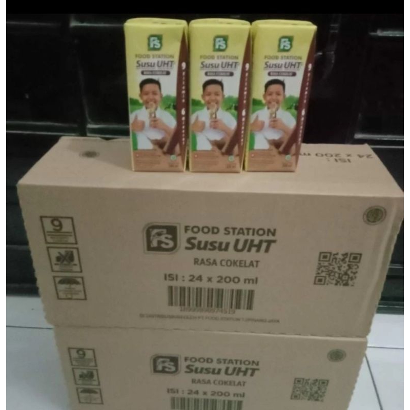 

Susu UHT Food Station rasa Coklat isi 24 x200ml