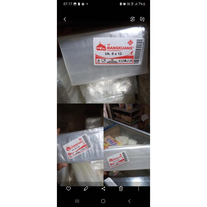 plastik PP bening  03 merek bengkuang ukuran 8 sampe 12