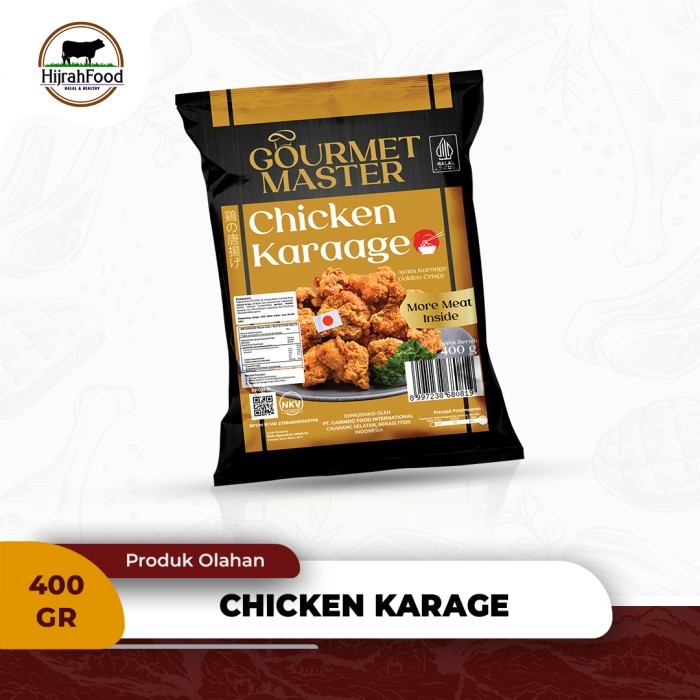 

Gourmet Master Chicken Karage Ayam Potong Karage Berbumbu Golden Crispy 400 gram