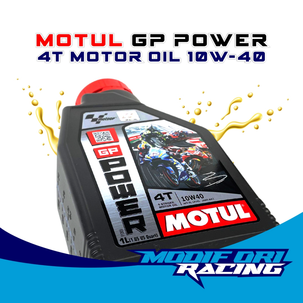 MOTUL GP POWER 4T 10W40 1L - OLI MOTOR SUPRA REVO CB150 MEGAPRO - MODIFIKASI ORI