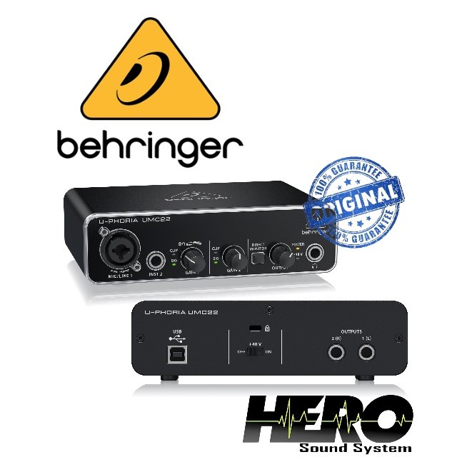BEHRINGER UMC22 - Soundcard Behringer UMC-22 / UMC 22 U-PHORIA Audio Interface