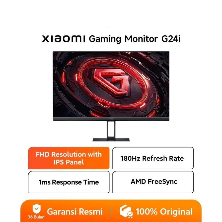 XIAOMI G24i Gaming Monitor 24” (24Inch) Fast IPS LCD 1080P 180Hz 1ms