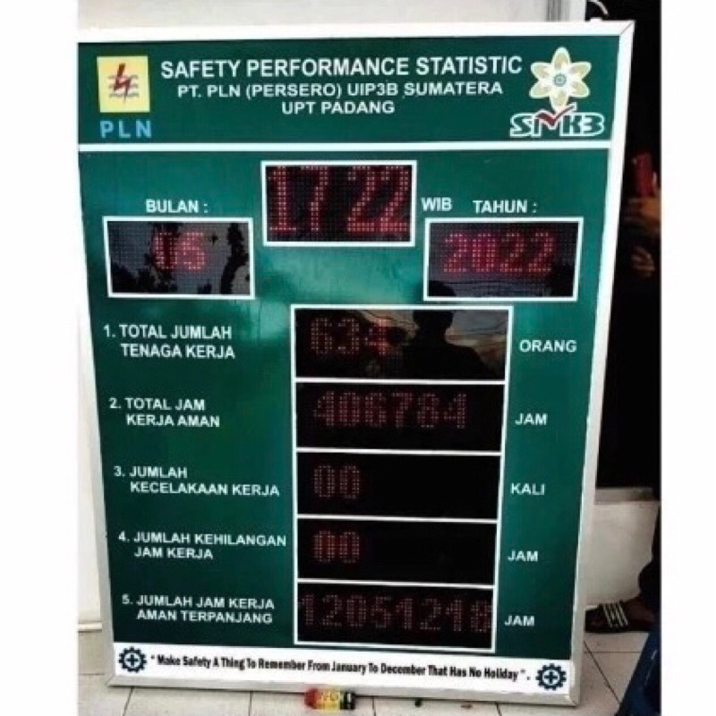 

Papan safety keselamatan kerja performance board kecelakaan keamanan