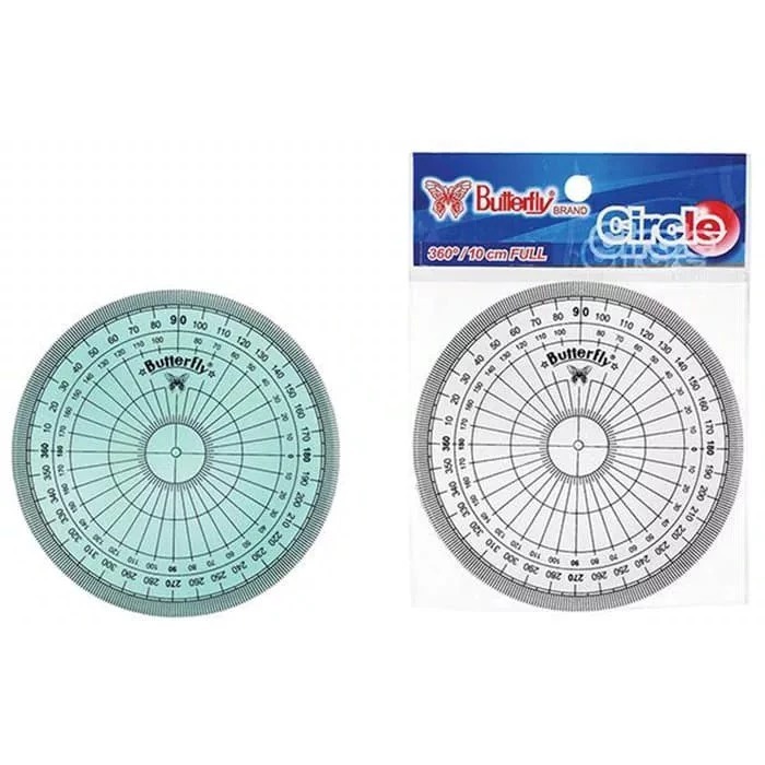 

Butterfly Protractor 360° / Busur Bulat 360 / Penggaris Busur Derajat 360° 10cm Bulat