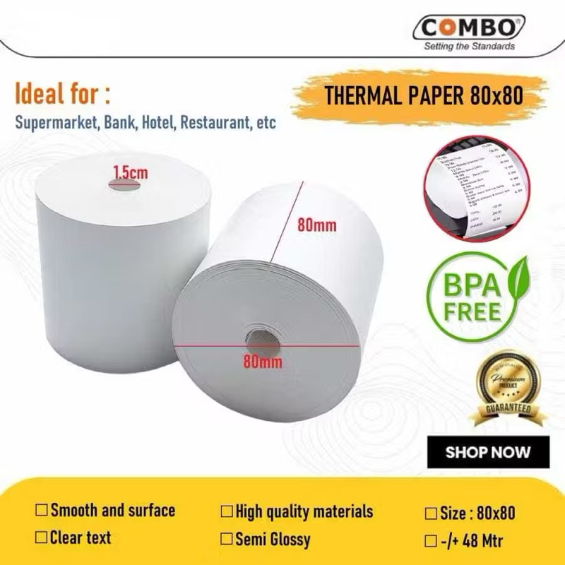 

kertas struk kasir thermal 80x80 paper roll