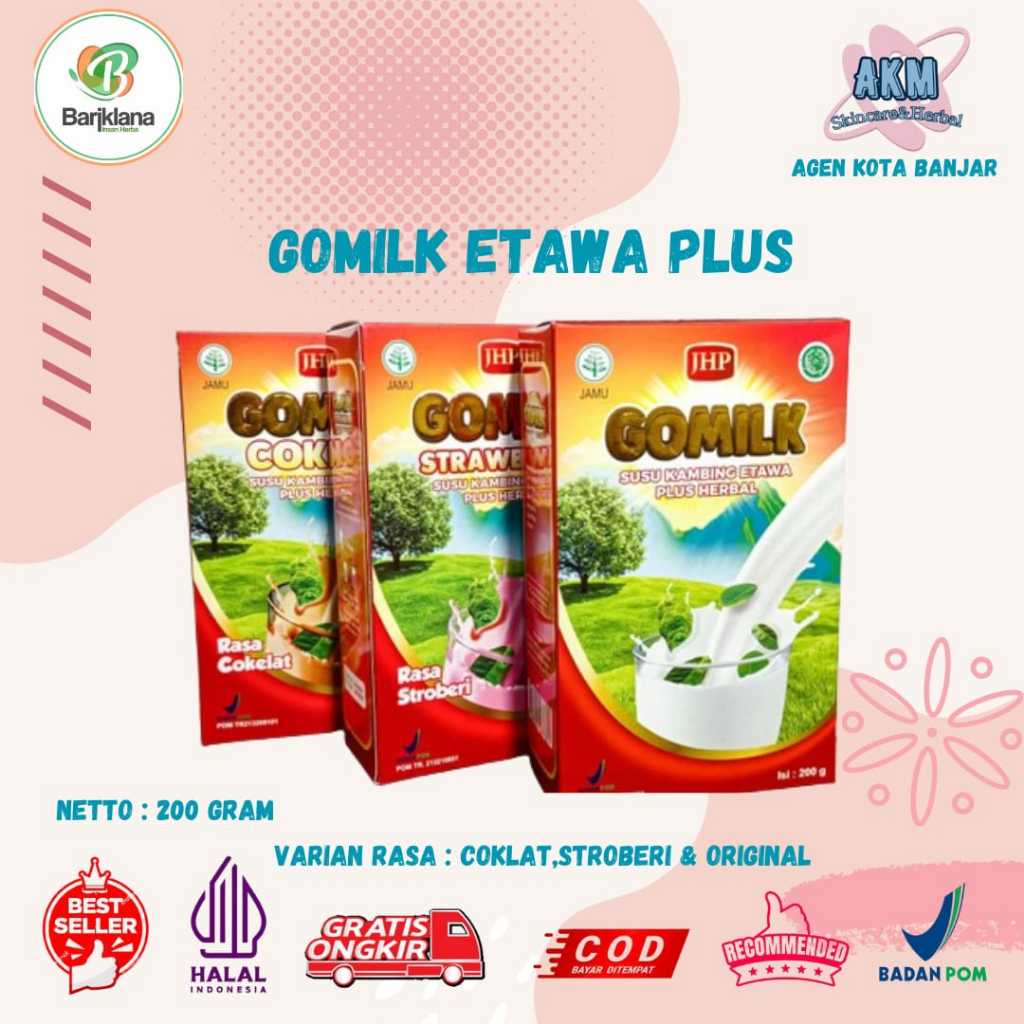 

GOMILK BARIKLANA HERBAL/SUSU KAMBING ETAWA HERBAL