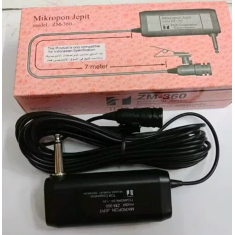 Mic Jepit Clip Kabel TOA ZM 360Q / Microphone Jepit Clip Kabel TOA ZM 360Q