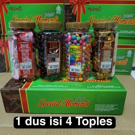 

D'king Chocolate Special MOMENT(1 BOX x 4 Toples) Dking Cokelat Almond Mix Bonibol Pelangi