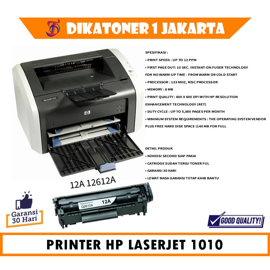 Printer Hp laserjet 1010 laser mono