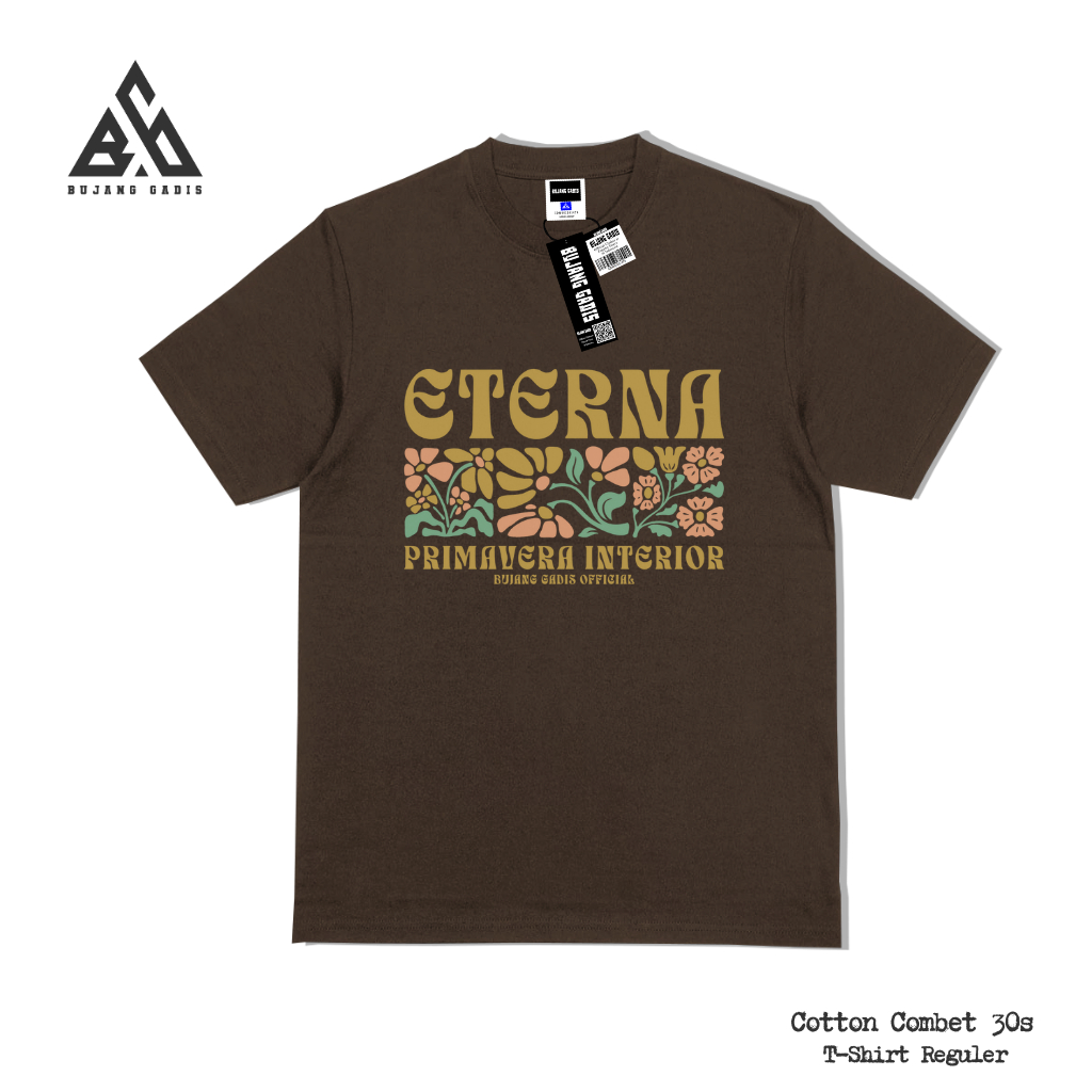 Hot Kaos Distro Pria Baju Distro Pria Baju Kaos Distro Eterna - Warna Coklat