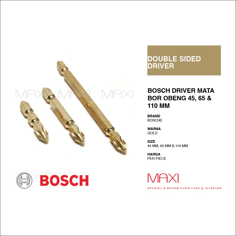 BOSCH Mata Bor Obeng 45 Mm, 65 Mm Dan 110 Mm - Mata Driver Bor Obeng