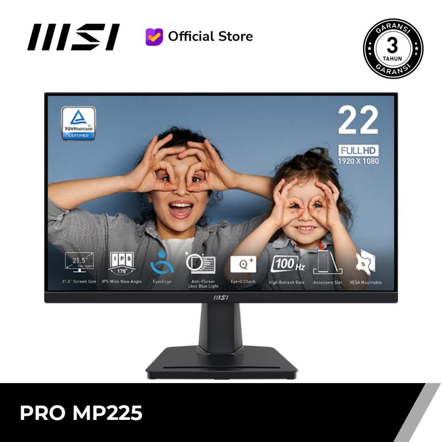 MSI PRO MP225 BUSINESS PRODUCTIVITY MONITOR [1080p, 100Hz]