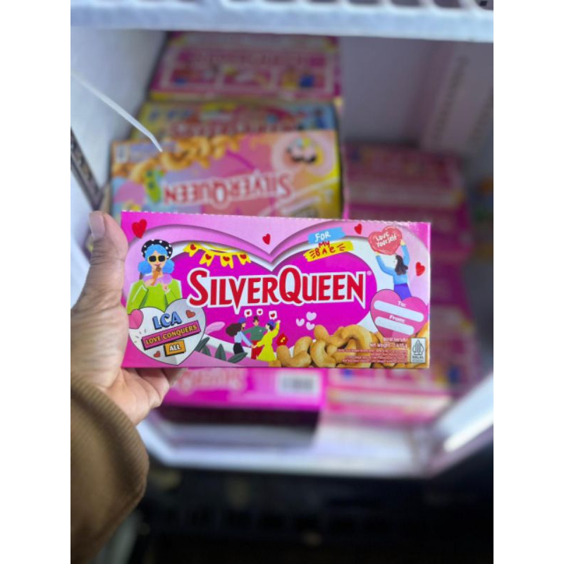 

silverqueen cashew 1 pack isi 2 @58grm
