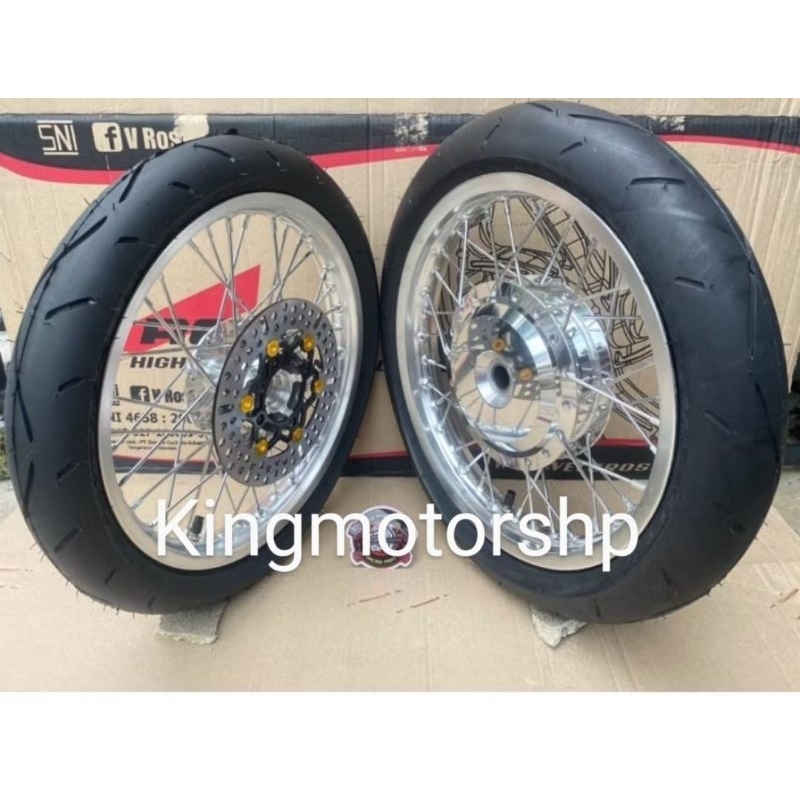 sepaket velg+ban motor Vario 110 Beat Vario 125/150 ring 14+ ban dan cakram depan
