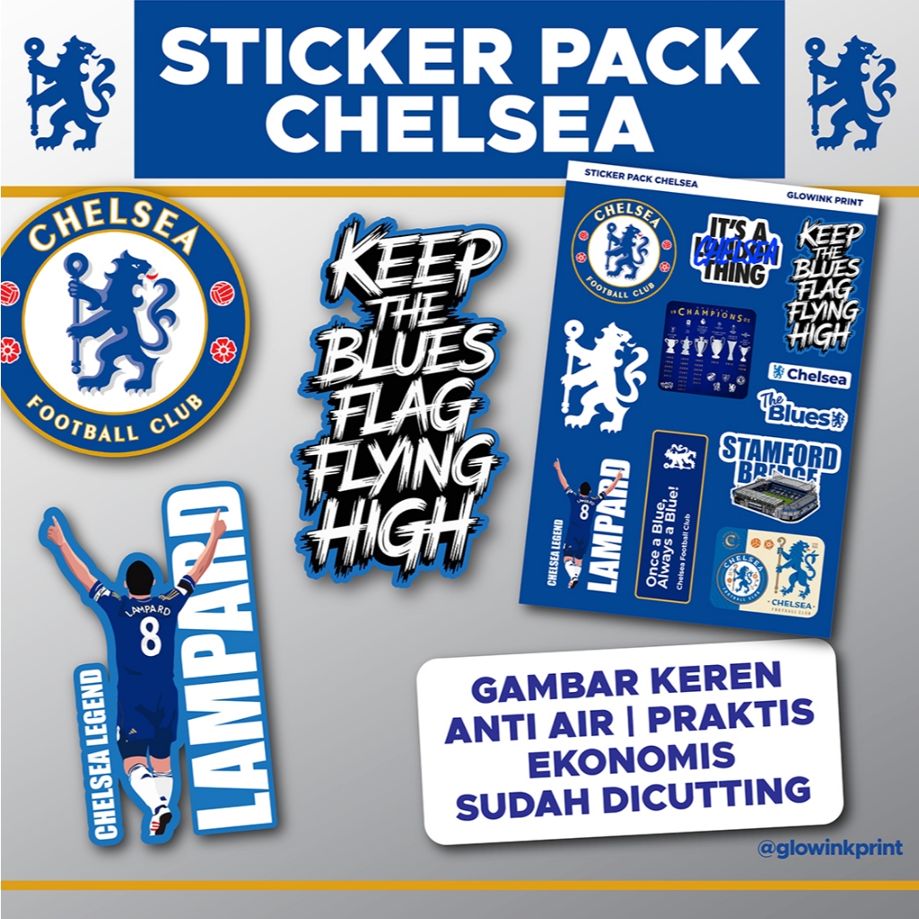 

Sticker Pack Chelsea, Sticker Chelsea, Stiker Chelsea FC, Sticker Motor, Mobil, Anti Air