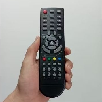 Remote Remot Dekoder Set Top Box DVB T2 Tanpa Setting Tanaka Body Hitam Plastik