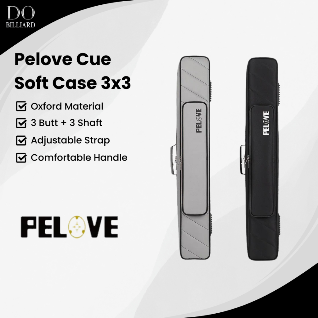 Tas Stick Billiard PELOVE Cue Softcase 3x3 / Tas Pelove Softcase 3x3