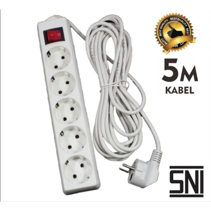 STOP KONTAK KABEL 5 METER ASLI KUNINGAN - TERMINAL KABEL ASLI KUNINGAN TEMBAGA