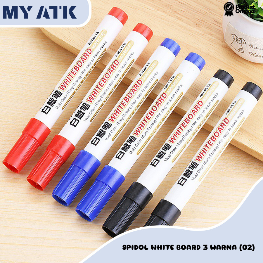 

10 PCS Spidol whiteboard marker import murah/ Sepidol papan tulis 3 warna